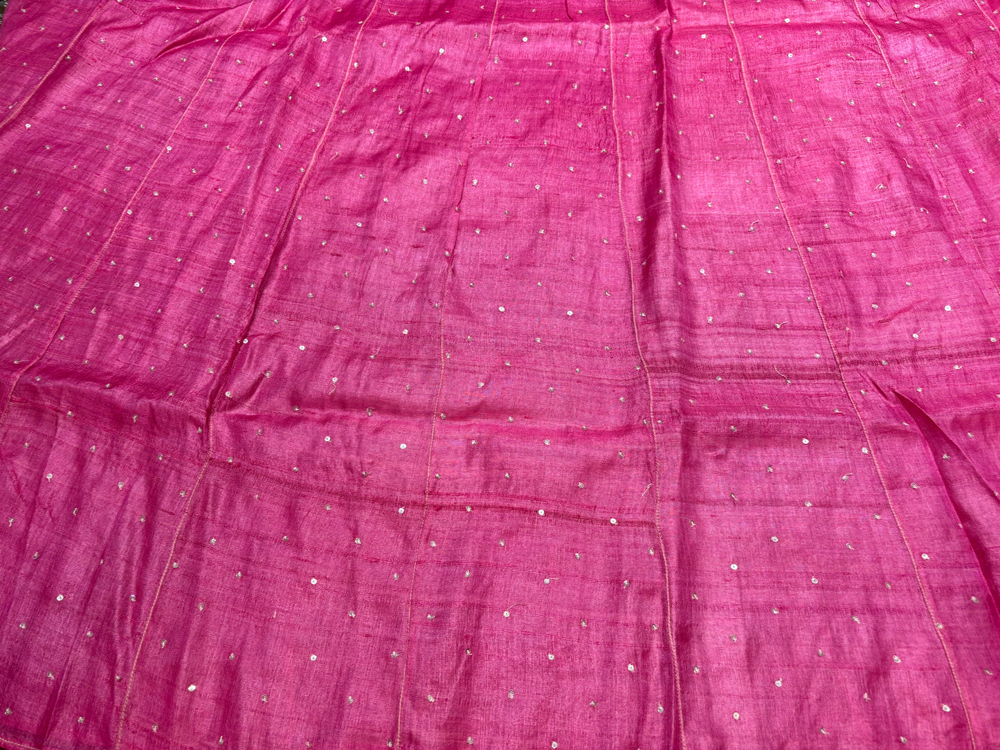 Fuchsia Pink Silk Chikankari Anarkali and Dupatta
